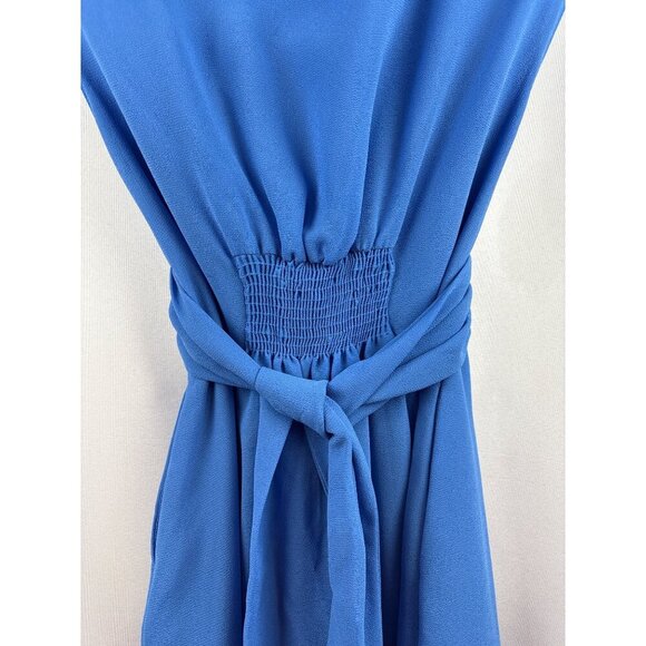 Women’s Pins and Needles XS Cornflower Blue Dress with a Cinched Waist & Ribbon - Picture 4 of 7